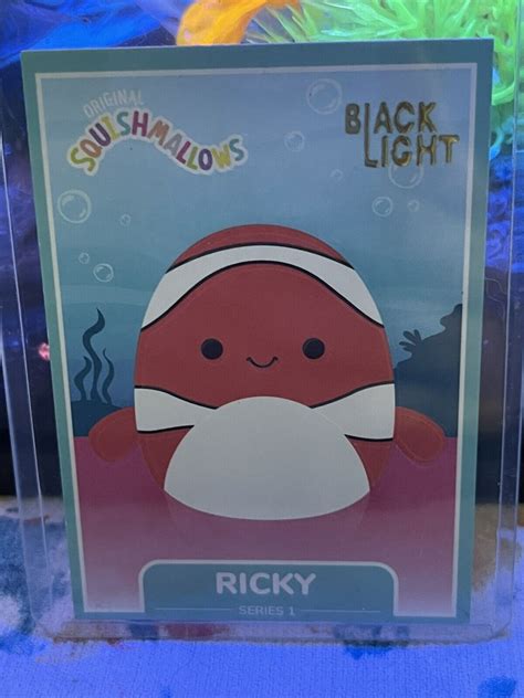 Series 1 Black Light Squishmallow Trading Card Ricky 70 Very Rare Ebay