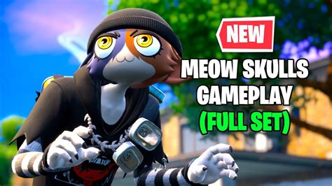 NEW Meow Skulls Skin Gameplay FULL SET Fortnite Season Battle Pass YouTube