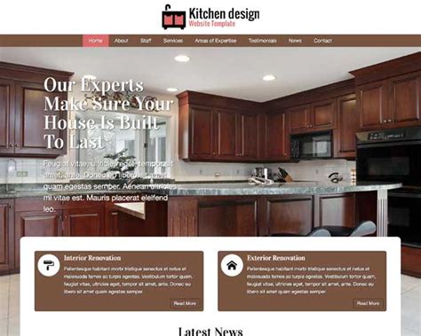 Kitchen Design WordPress Theme - Template for renovation websites