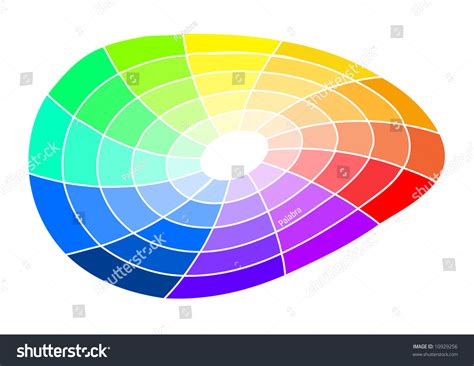 Bright Colors Tins Twisted Color Wheel Stock Illustration 10929256