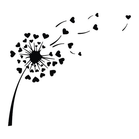Dandelion Heart Love Cuttable Design Png Dxf Svg And Eps File Etsy