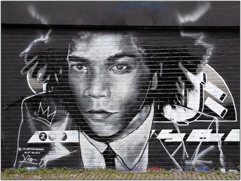 Jean Michel Basquiat Street Art In Shoreditch London Po Flickr