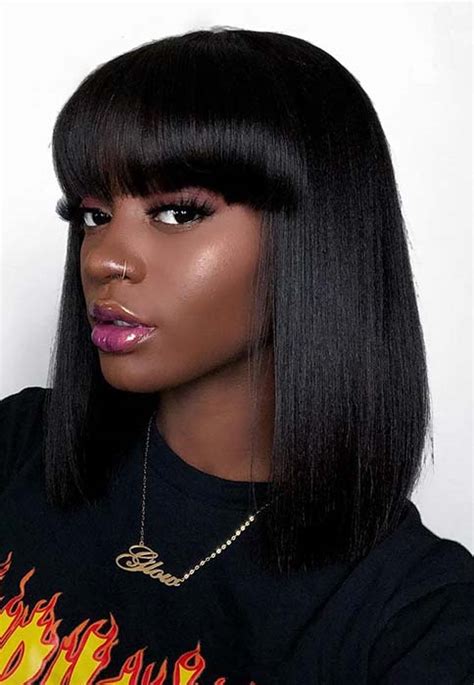 Black Bob Hairstyles With A Bang Hairstyle Guides