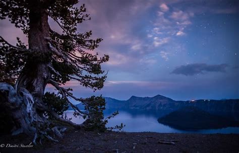 Crater Lake Crater Lake At Night Full Moon And Cloud Cove Flickr