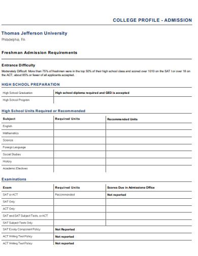 College Profile 19 Examples Format Pdf Examples