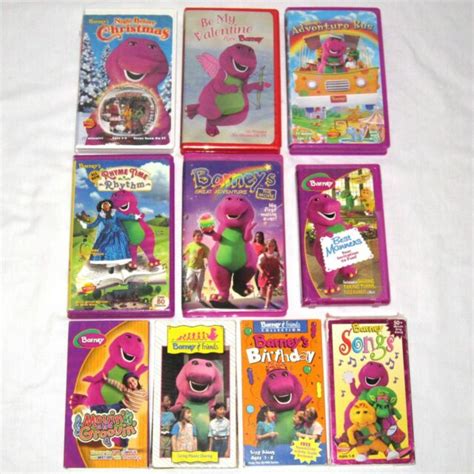 Maybe you would like to learn more about one of these? Lot of 8 Vintage Barney Vhs Movies tapes Songs Zoo Numbers ...