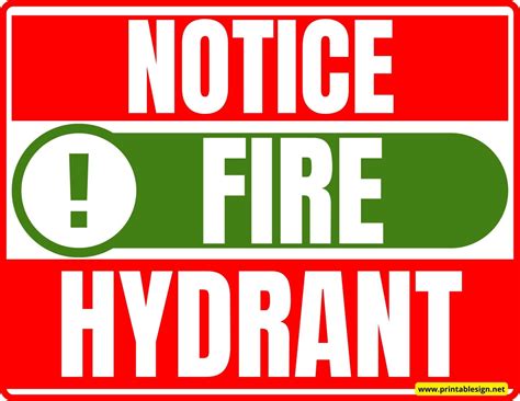 Fire Hydrant Sign Pdf Free Download