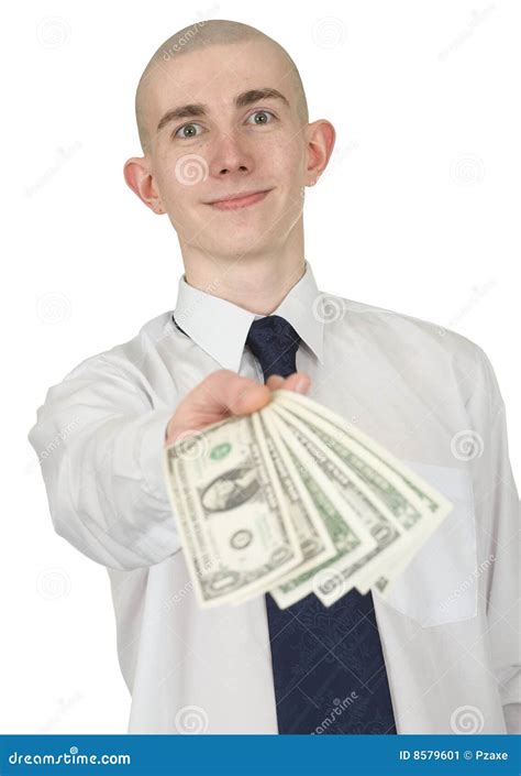 Hombre Con El Dinero En Una Mano Imagen De Archivo Imagen De
