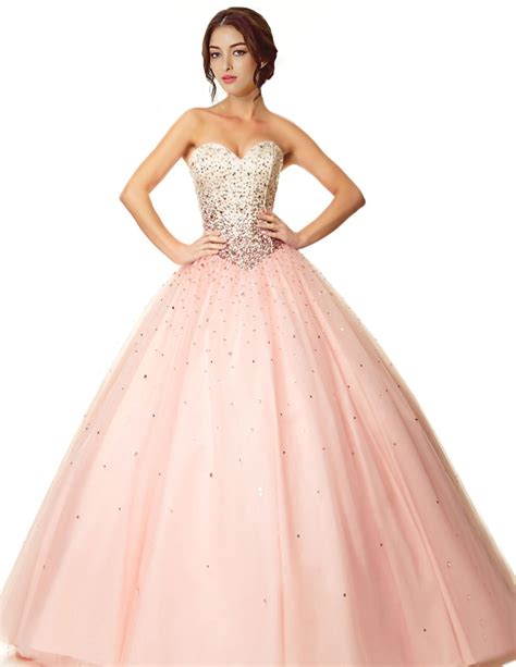 2015 Hot Selling Light Pink Quinceanera Dresses Sweetheart Beading