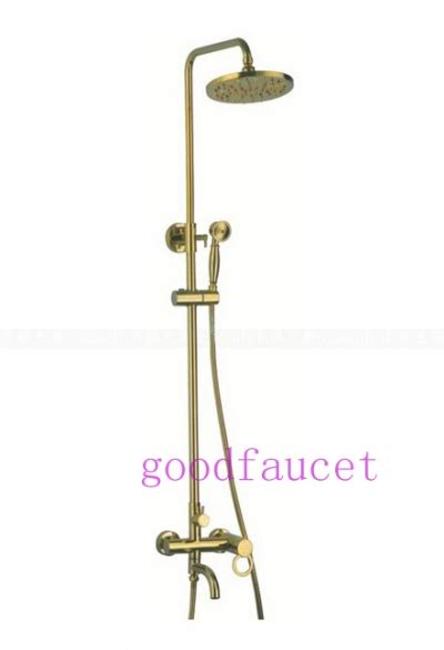 Brass Goldengold Plating Shower Mixer Setshower Faucetrainfall