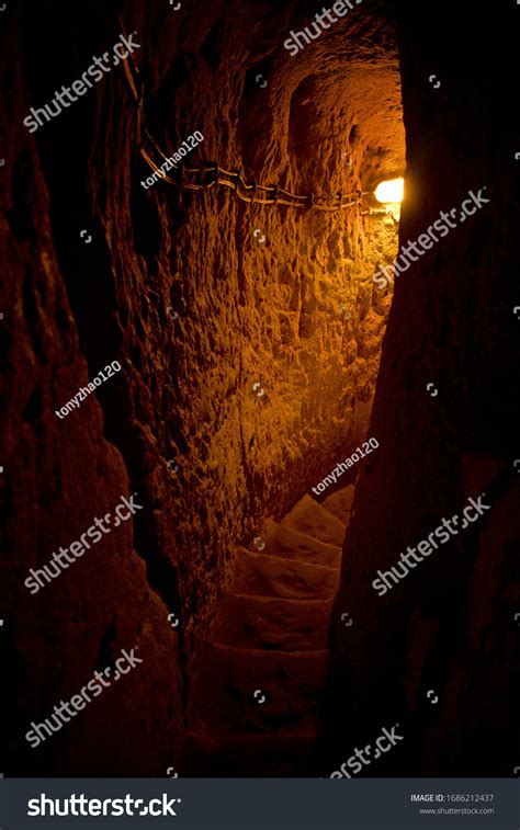 Underground City Tunnels Cappadocia Turkey Stock Photo 1686212437
