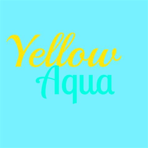 Yellow And Aqua Aqua Color Mixing Colour Board