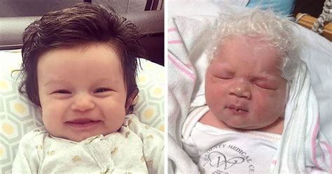 Parents Share Pics Of Babies Born With Full Heads Of Hair 15 Pics