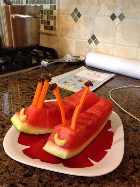 Healthy Summer Snack Watermelon Caterpillars Two Minutes To Prepare