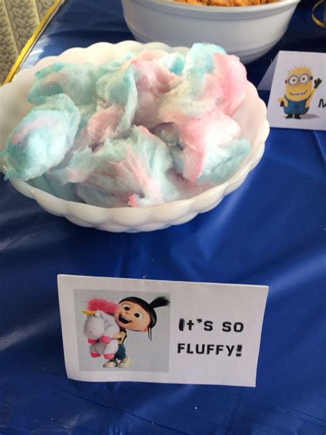 Minion Birthday Food Its So Fluffy Cotton Candy Minion Birthday