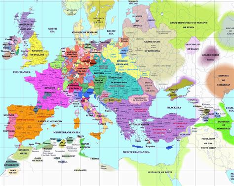 Map Of Medieval Europe 1300 European History Maps Secretmuseum