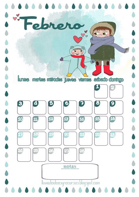 Descargables Calendario De Febrero Lluvia De Ideas