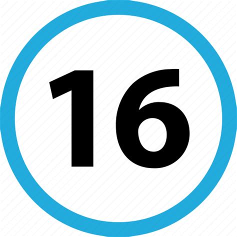 The Number 16 In Circle Clip Art Images