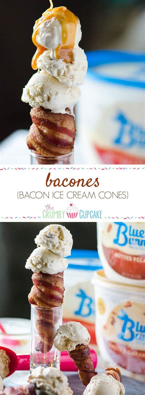 Bacones Bacon Ice Cream Cones The Crumby Kitchen
