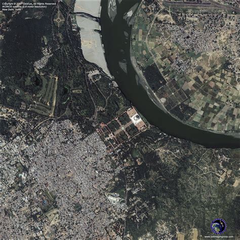 Ikonos Satellite Image Taj Mahal New Delhi Satellite Imaging Corp