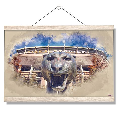 Lsu Tigers Lsu Tiger Watercolor Officially Licensed Wall Art