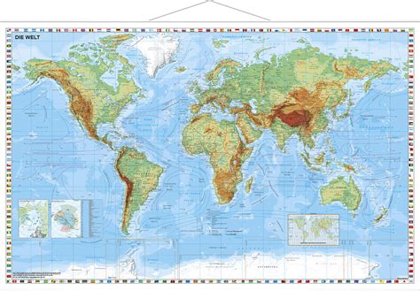 Weltkarte zum ausdrucken oder für ihre wandbild gestaltung. Physische Weltkarte mit Metallleisten 95cm x 62cm ...