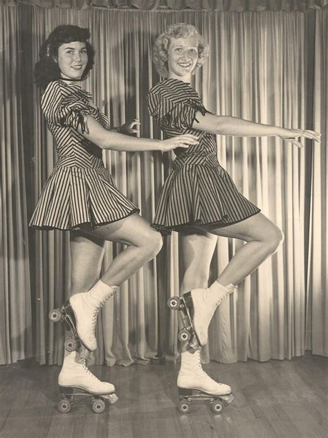 Charming Vintage Photos Of Roller Skating Girls From The Mid Th