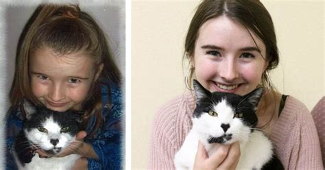 Teen Finds Her Long Lost Childhood Cat Whilst Volunteering At An Animal