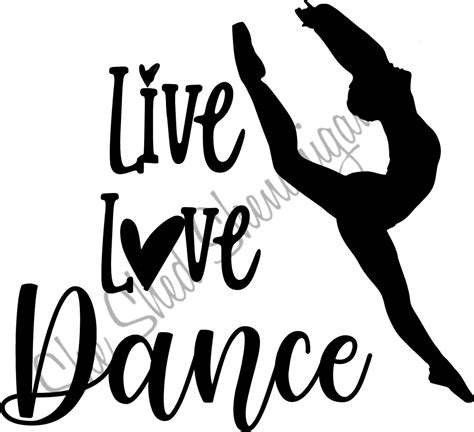Live Love Dance wiht dancer heart SVG DXFPDf for HTV | Etsy