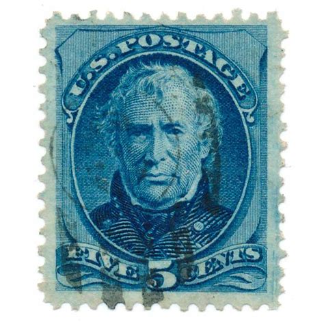 179 United States Zachary Taylor 5c Blue 1875 Match And Medicine