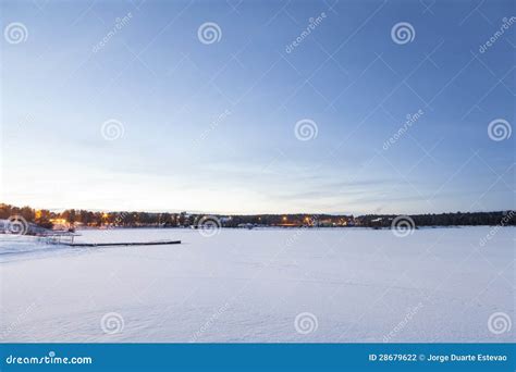 Frozen Lake Inari Inari Finland Stock Photo Image Of Boat Frozen