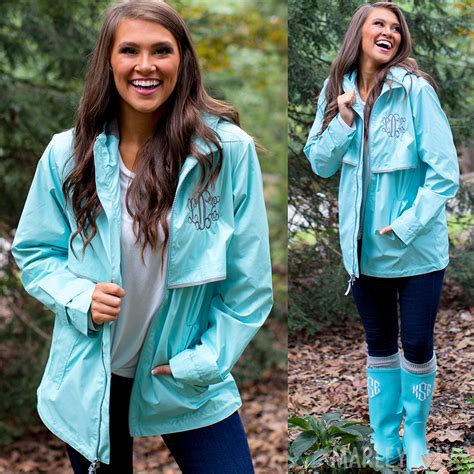 Monogrammed Rain Jacket Womens New Englander Jacket