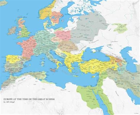 Detailed Map Of Europe North Africa And The Near East At The Time Of