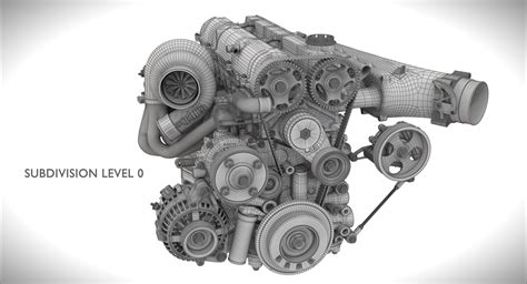 3d Toyota Engine 2jz Gte Turbosquid 1274111