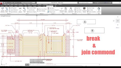 Break And Join Command In Autocad Youtube
