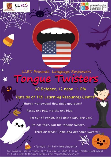 Halloween Tongue Twisters Best Decorations