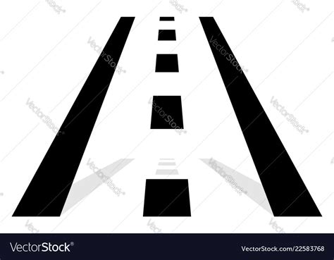 Road Symbol Road Icon Straight Road In Royalty Free Vector