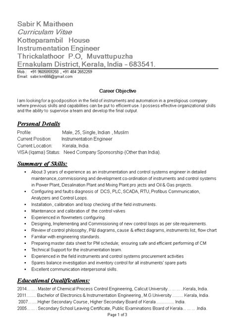 Engineering is made up of several diversified fields such as the mechanical engineering, civil engineering, computer engineering, and many more. Instrumentation Engineering Resume Sample - How to create ...