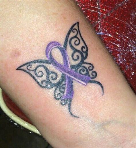 Alzheimers Butterfly Tattoo I Think Id Get Pawpaw Under The Ribbon