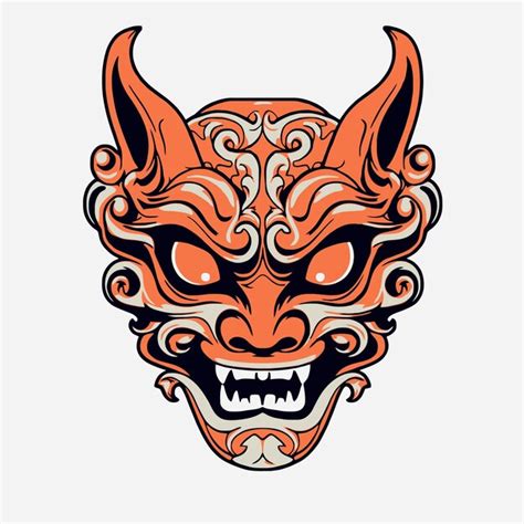 Premium Vector Fox Demon Mask