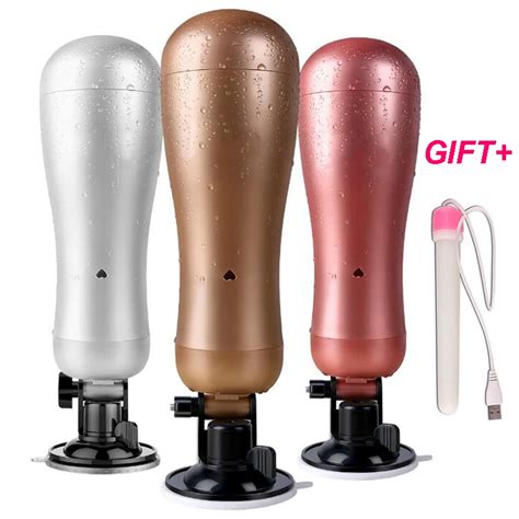 36 Speeds Double Vibration Hands Free Male Masturbator For Man Silicone Artificial Vagina Real