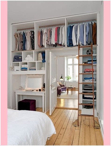 Lifting your bed to be elevated can provide an abundance of extra storage space or room for other bedroom furniture like a desk. 15 Clever Storage Ideas for a Small Bedroom