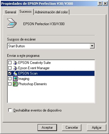 To work the scanner i need the appropriate epson event manager on my dell laptop with windows 10. Asignación de un programa a un botón del escáner