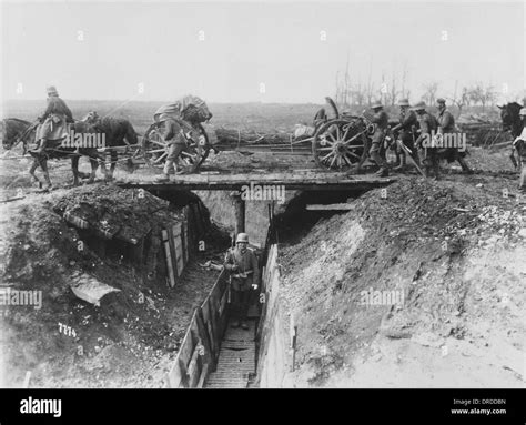 German Artillery Wwi Stock Photo Alamy