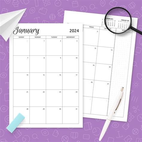 Monthly Calendar Template Template Printable Pdf