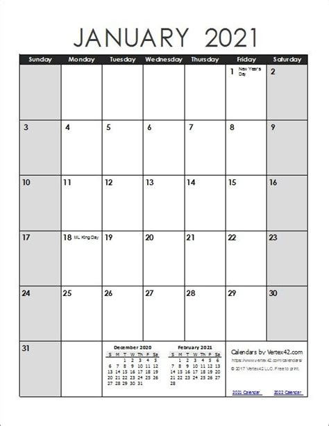 Free printable yearly calendar 2021. Free 12 Month Calendar 2021 Full - Welcome to help my ...