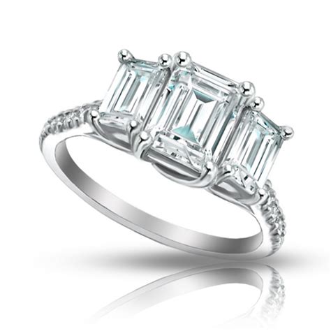 This unique and beautiful rose gold twisted band allows the emerald to pop and. 2.10 ct Ladies Emerald Cut Diamond Engagement Ring