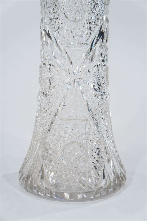 American Brilliant Period Heavy Monumental Cut Crystal Vase At 1stdibs