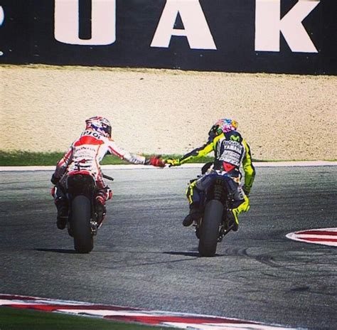 A Show Of Respect From Two Great Riders Marc Marquez And Valentino