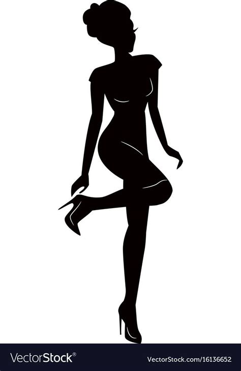 Sexy Woman Girl Silhouettes Royalty Free Vector Image Siluetas